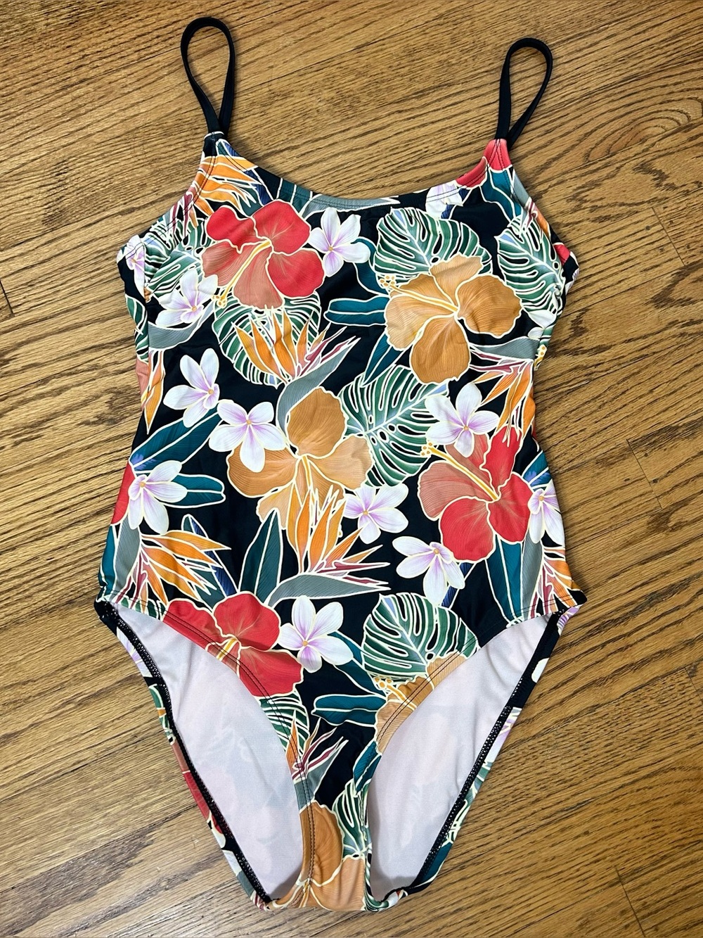 HURLEY One-Piece Mulit Colored Floral UPF 50+ 4 Way Stretch Swimsuit Size M